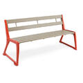 Re-Designed Classic Bench, Tan Panels Black End Frames PA1440-00